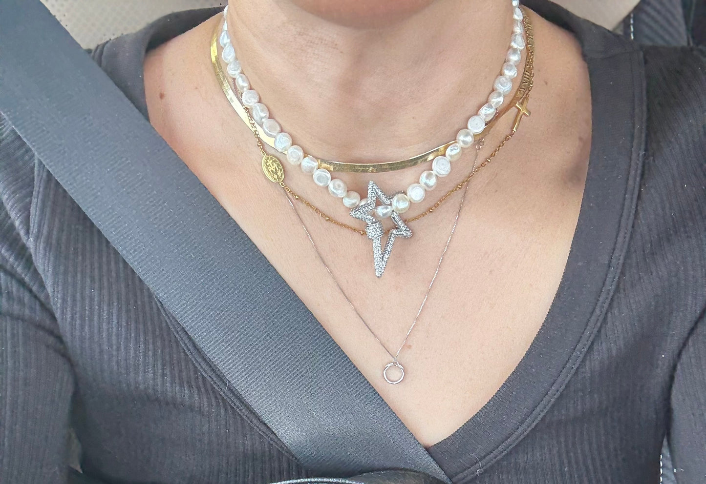 Baroque Pearl Necklace with Star
