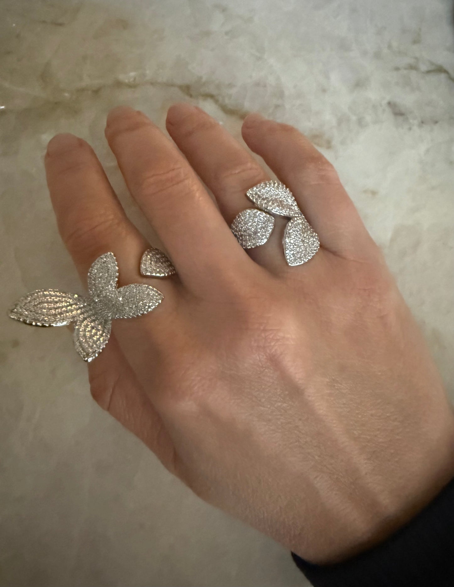 Asymmetrical Flower Jewelry Set