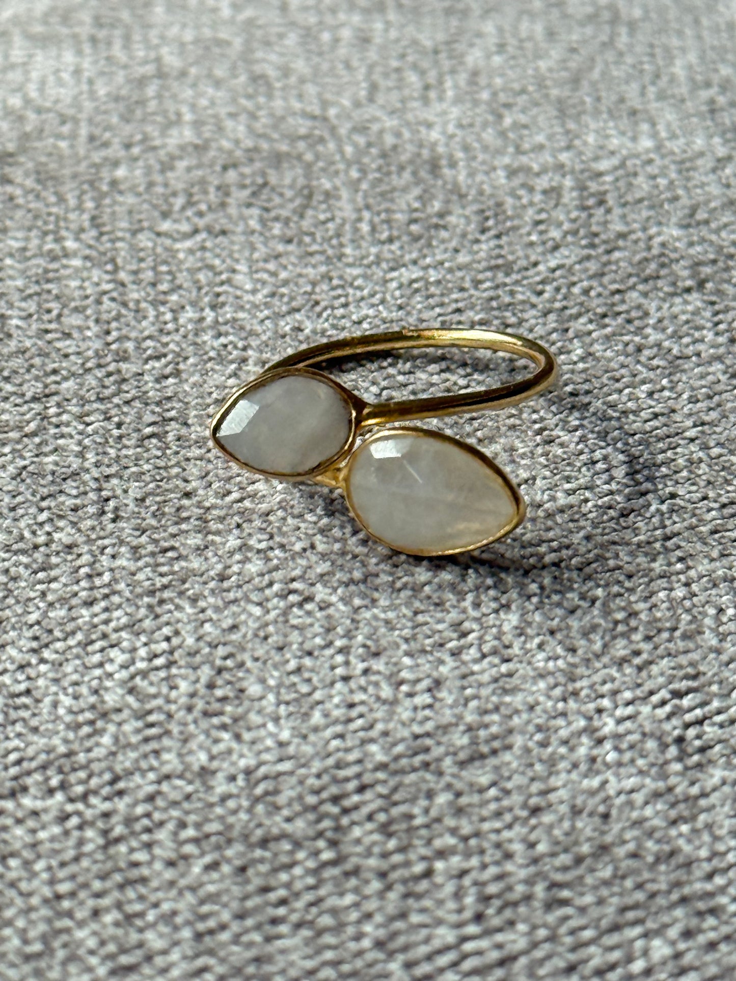 Moonstone Adjustable Ring