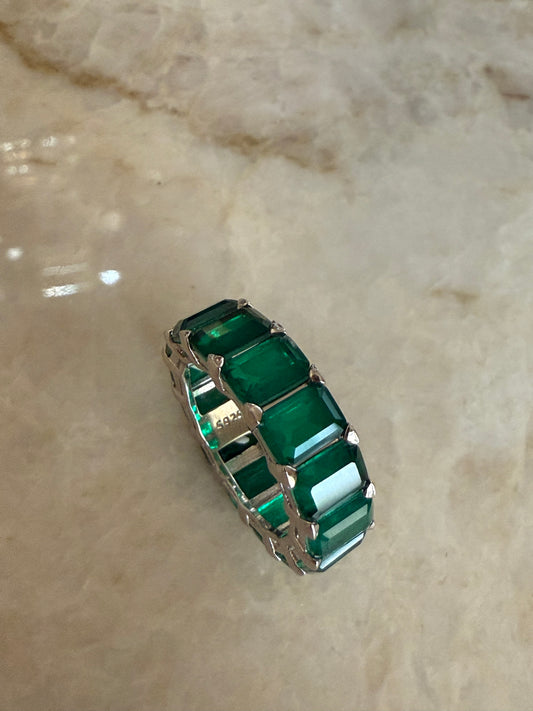 Green Moissanite Ring