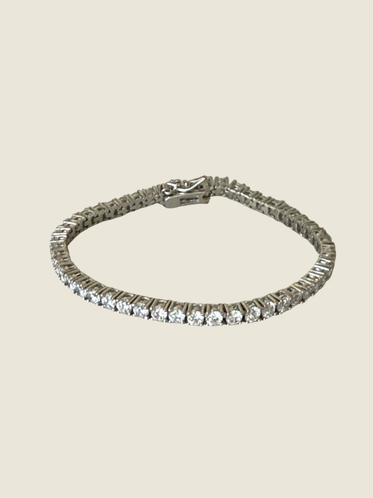Moissanite Bracelet Sterling Silver