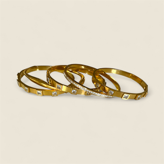 Golden Bracelets Set