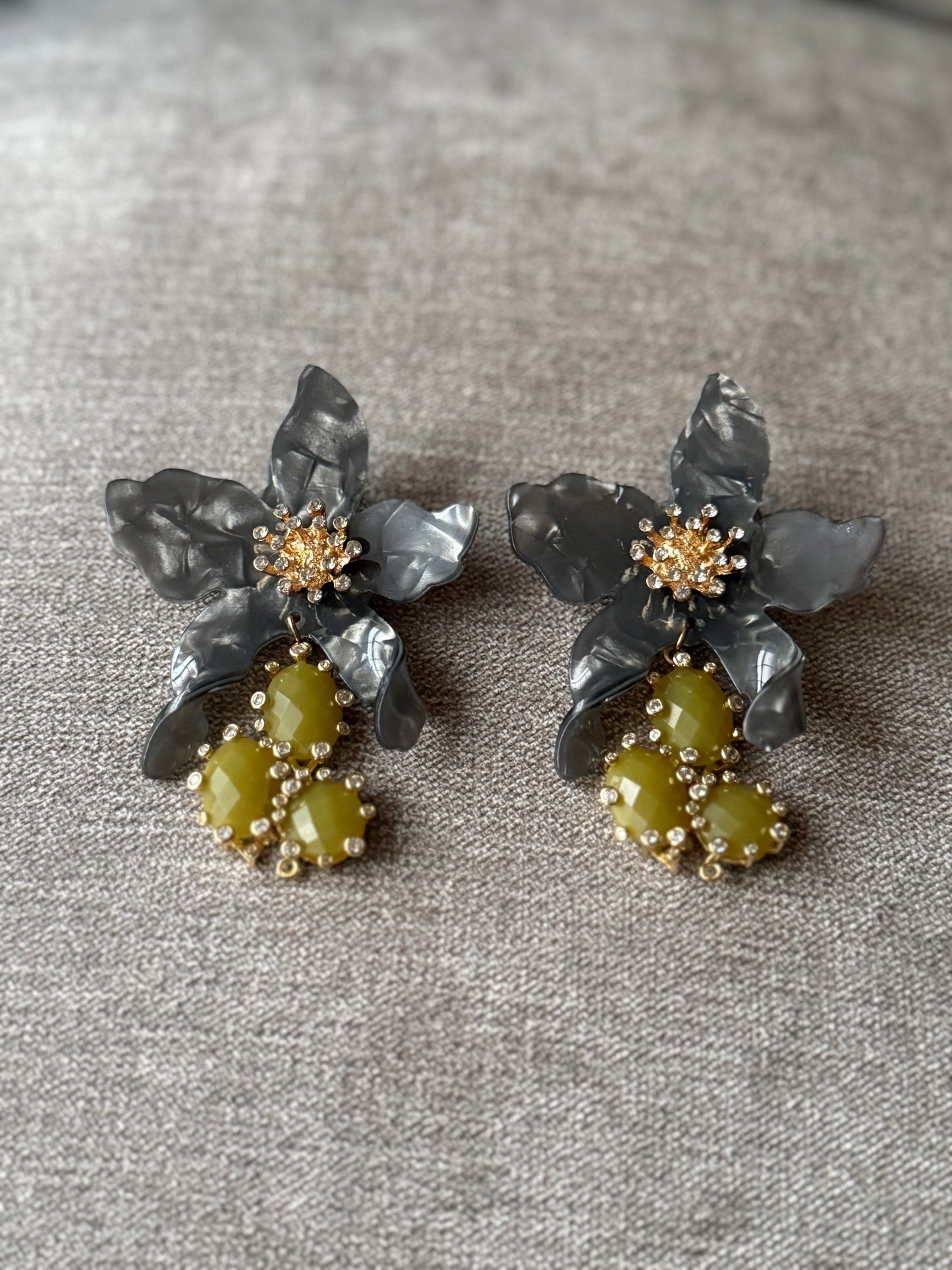 Amelia Earrings with Jade Drop