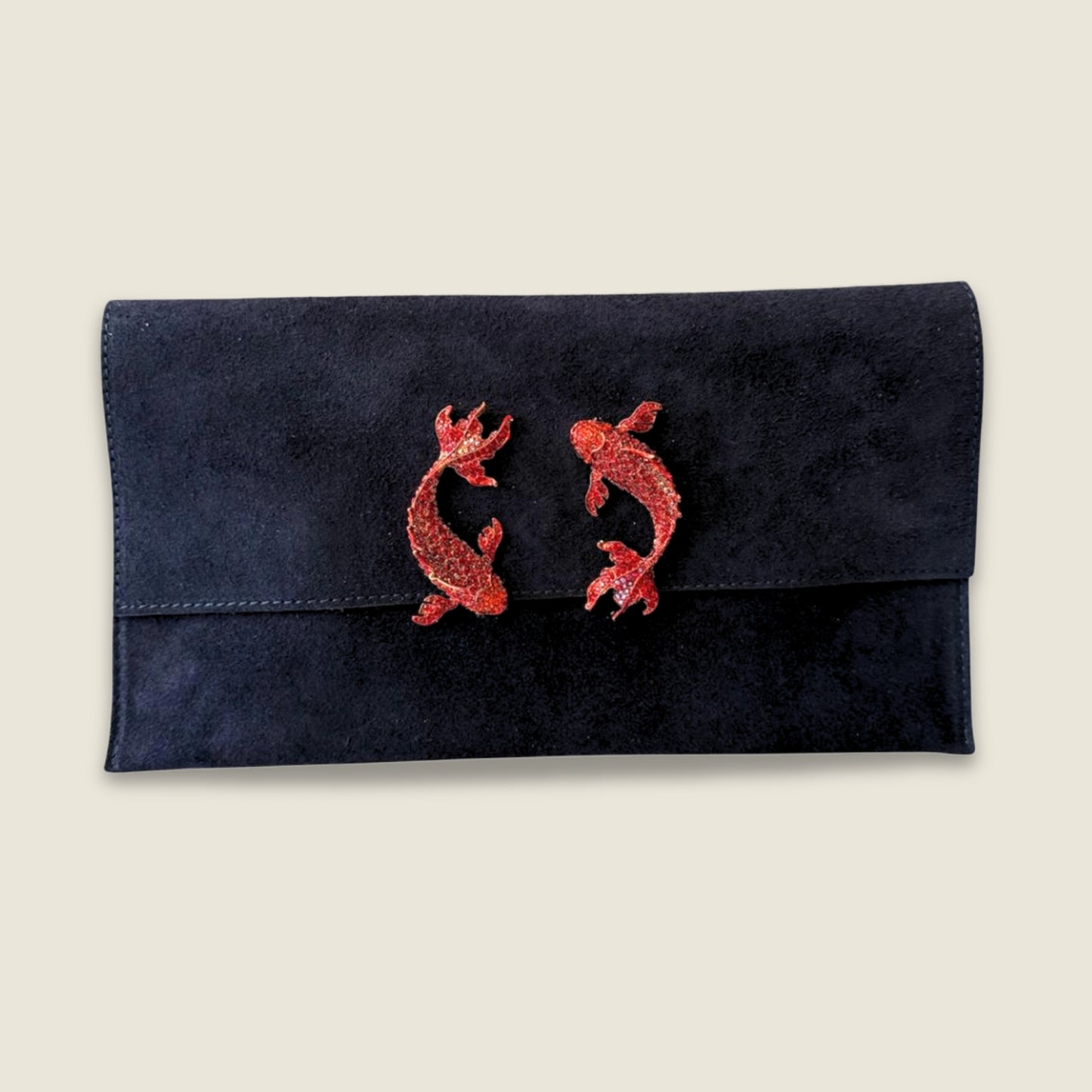 Koi Fish Leather Clutch/Crossbody Bag