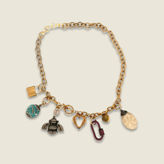 18K Gold Plated Necklace with Pendants