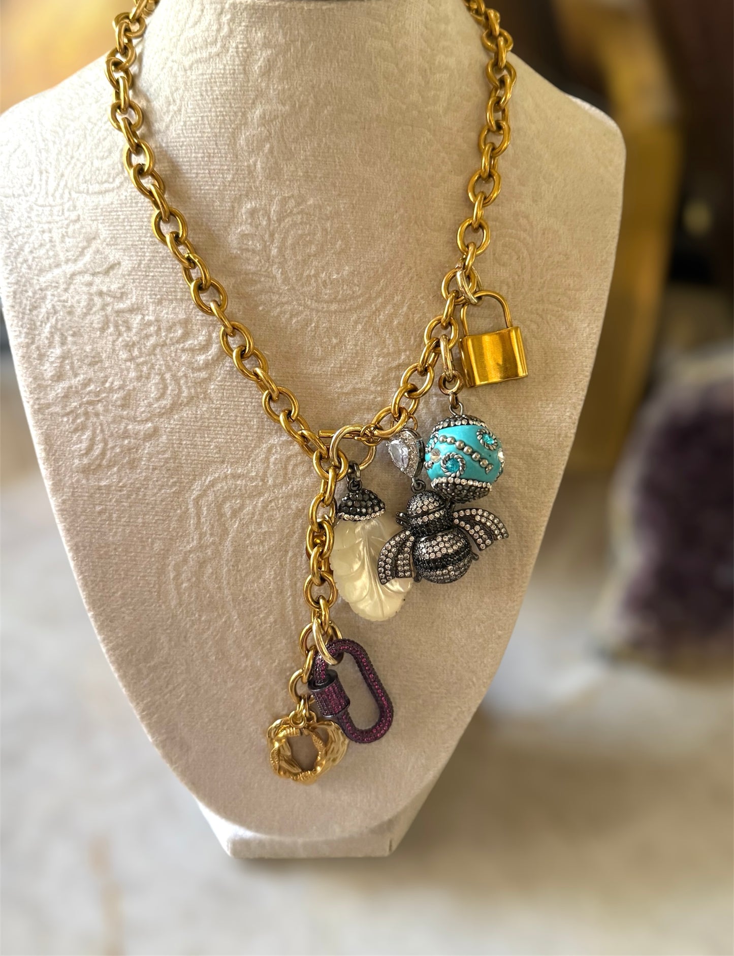 18K Gold Plated Necklace with Pendants