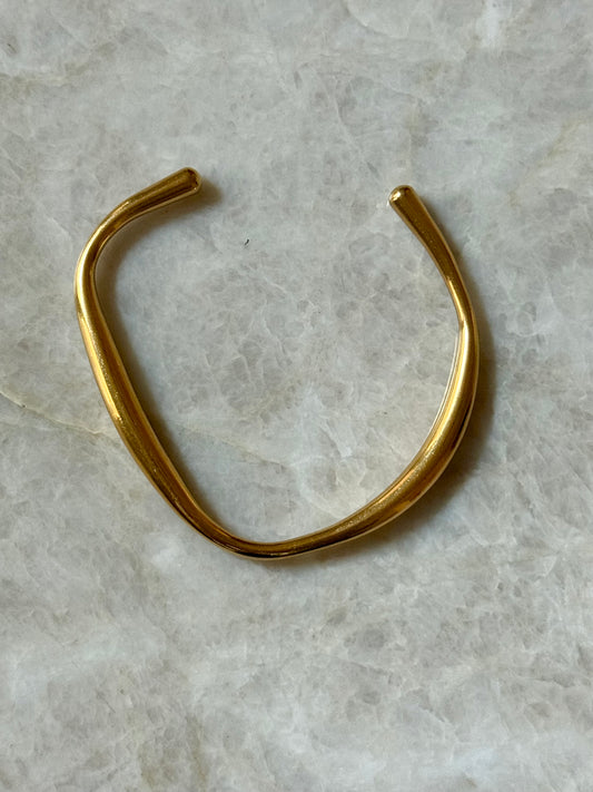 Asymmetric Gold Bracelets