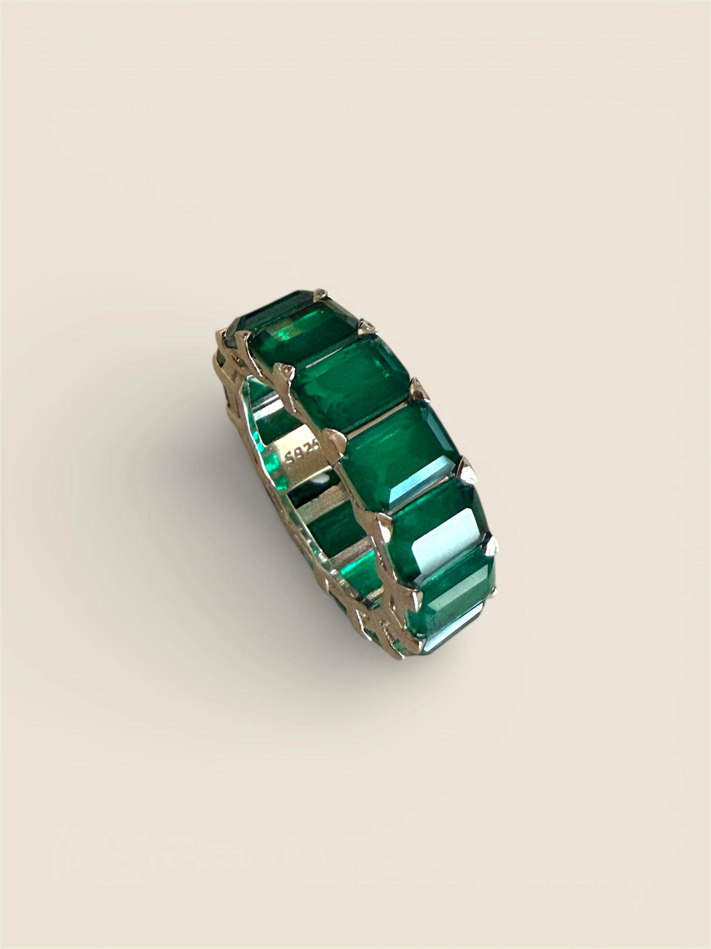 Green Moissanite Ring