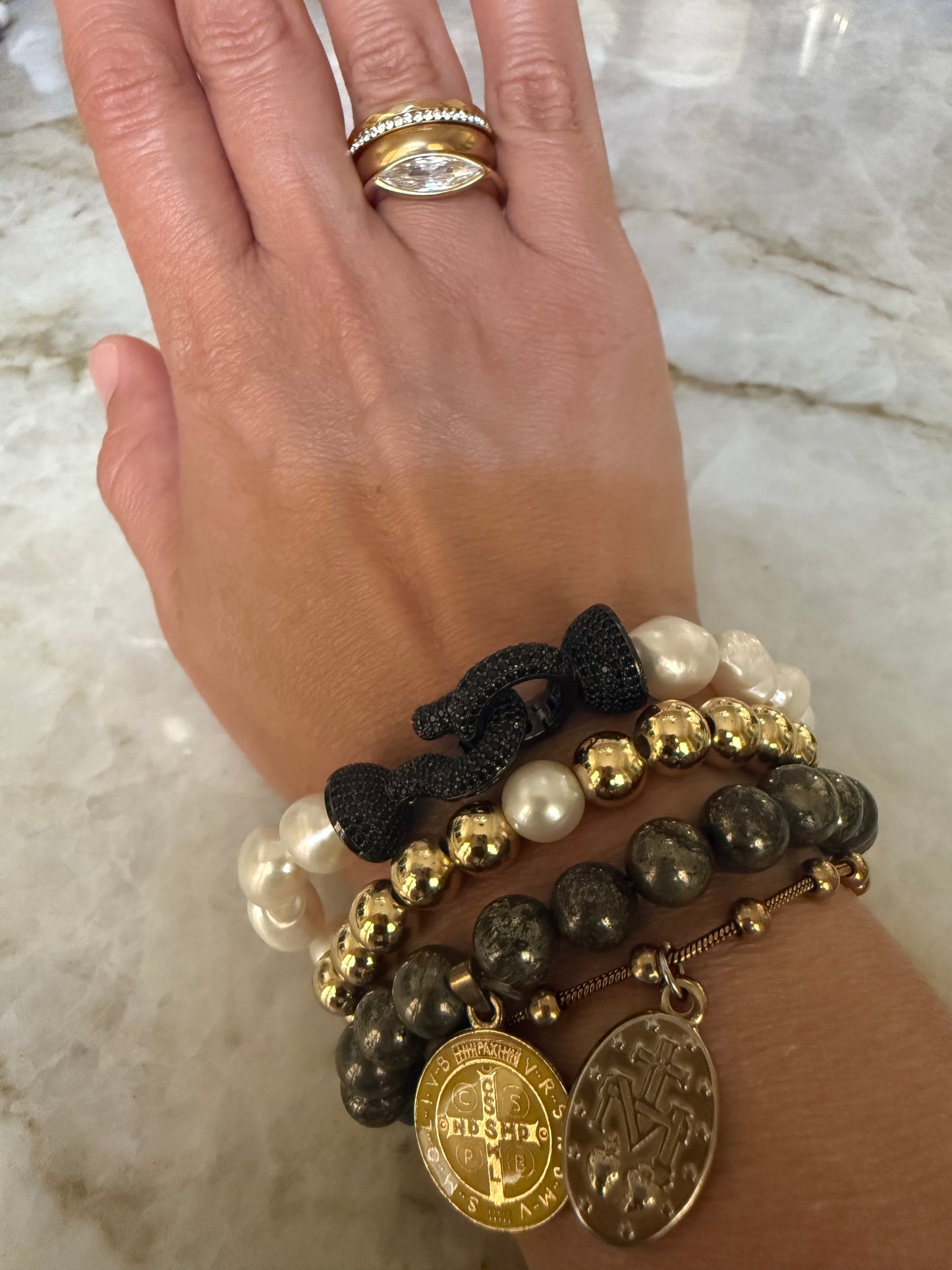 Zirconia Ring Set – 18K Gold Plated