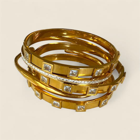 Golden Bracelets Set