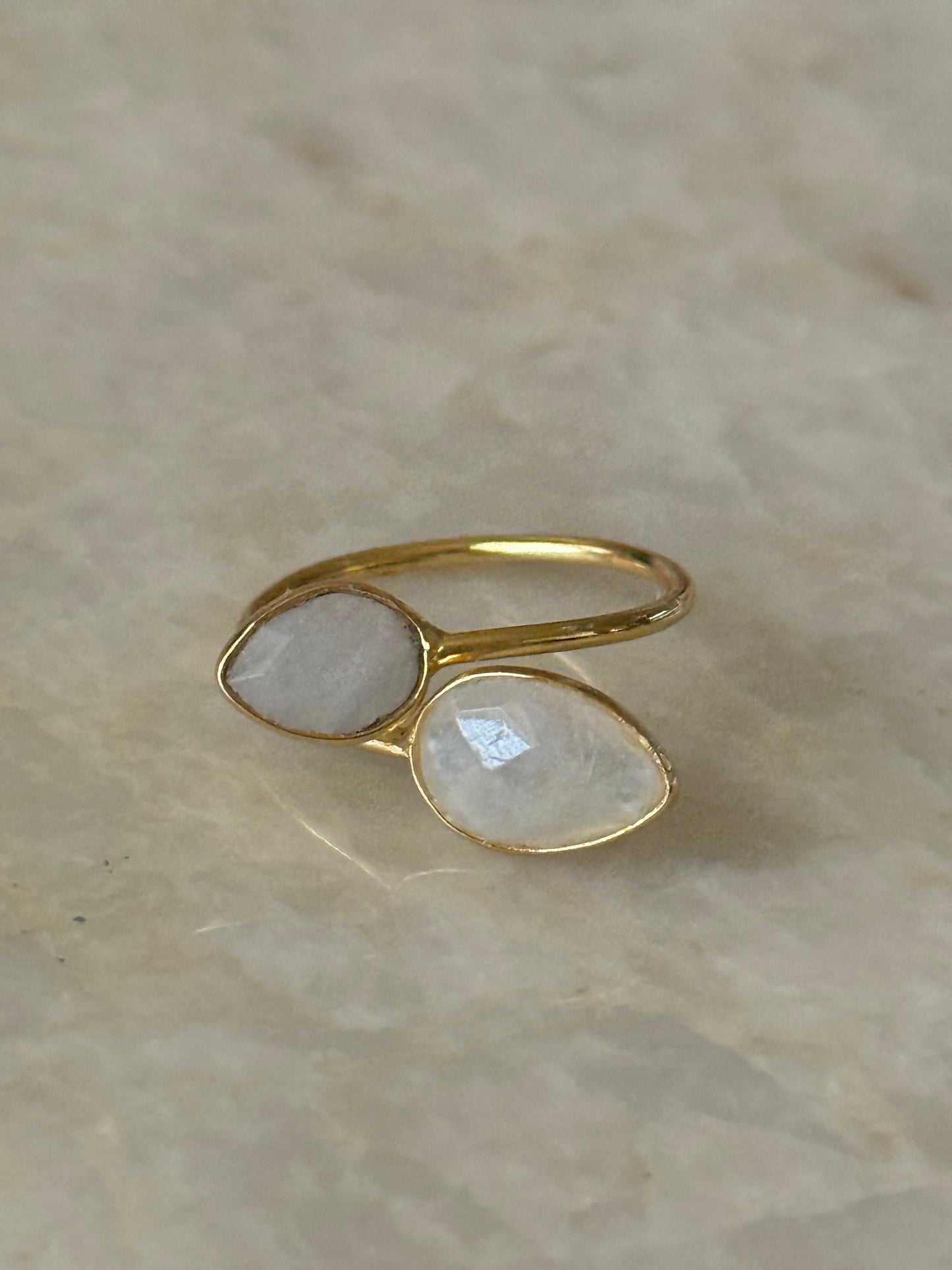 Moonstone Adjustable Ring