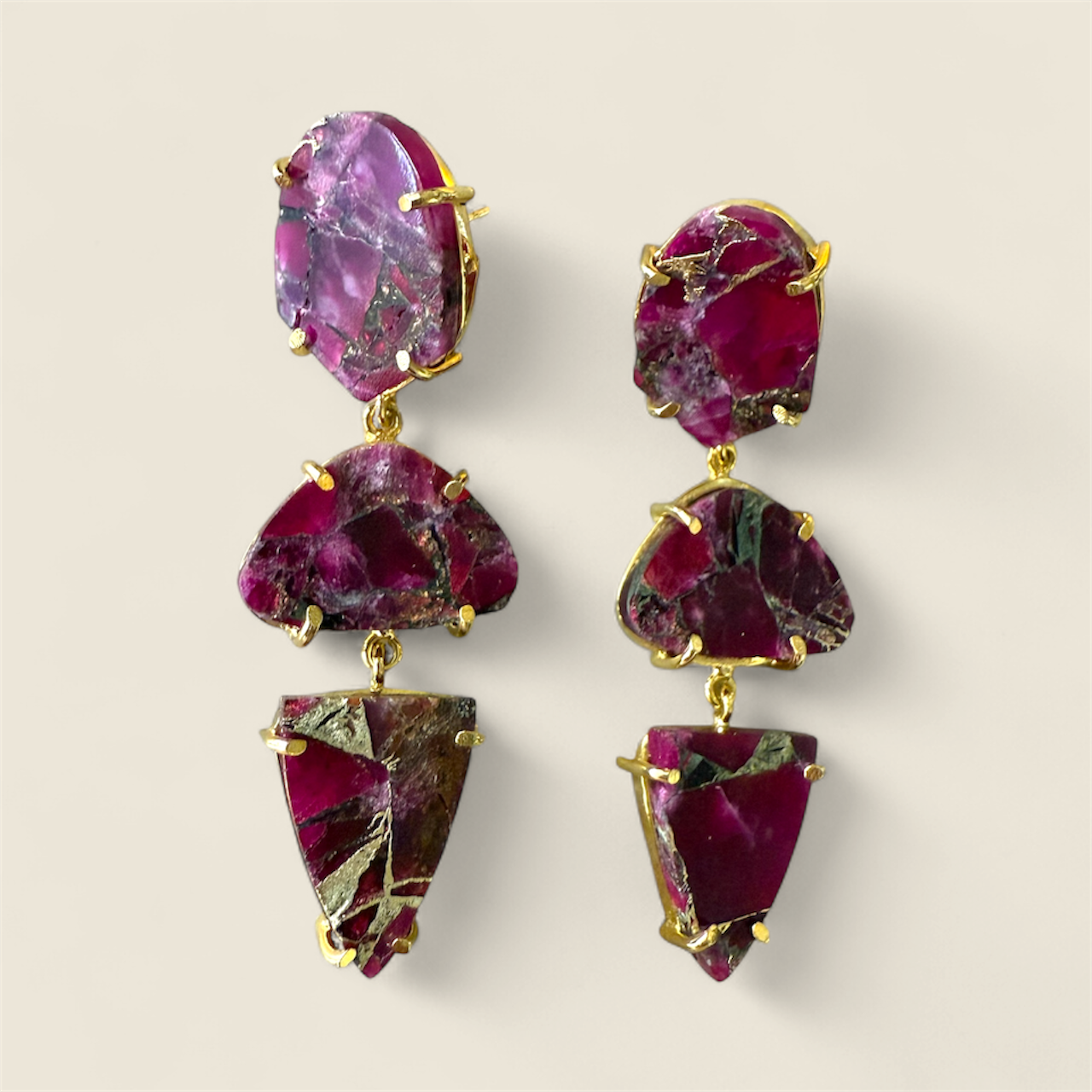 Pink Turquoise Earrings