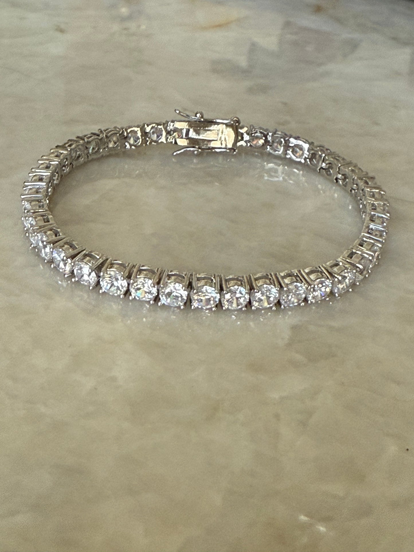 Moissanite Bracelet Sterling Silver