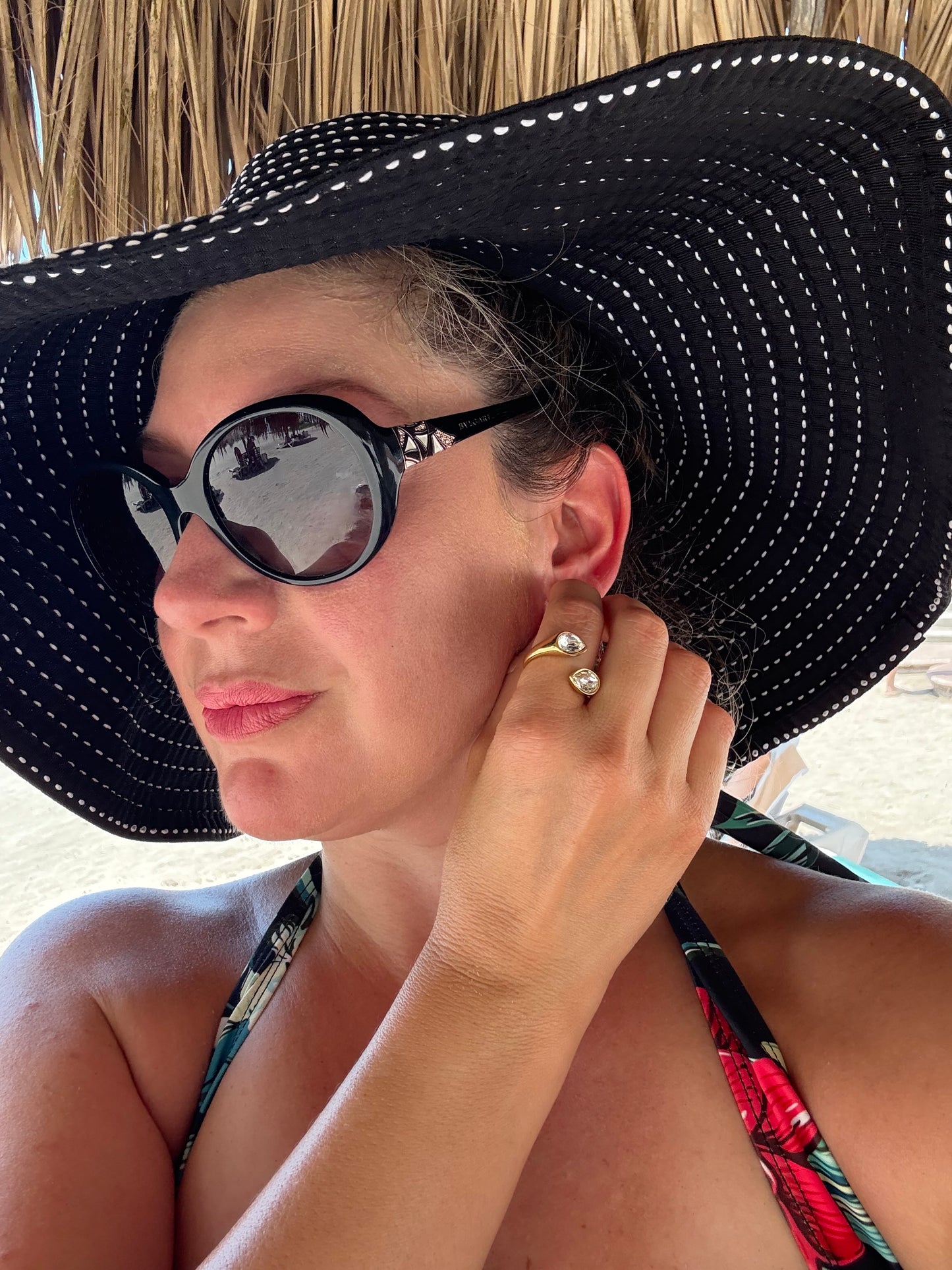 Open Zirconia Adjustable Ring