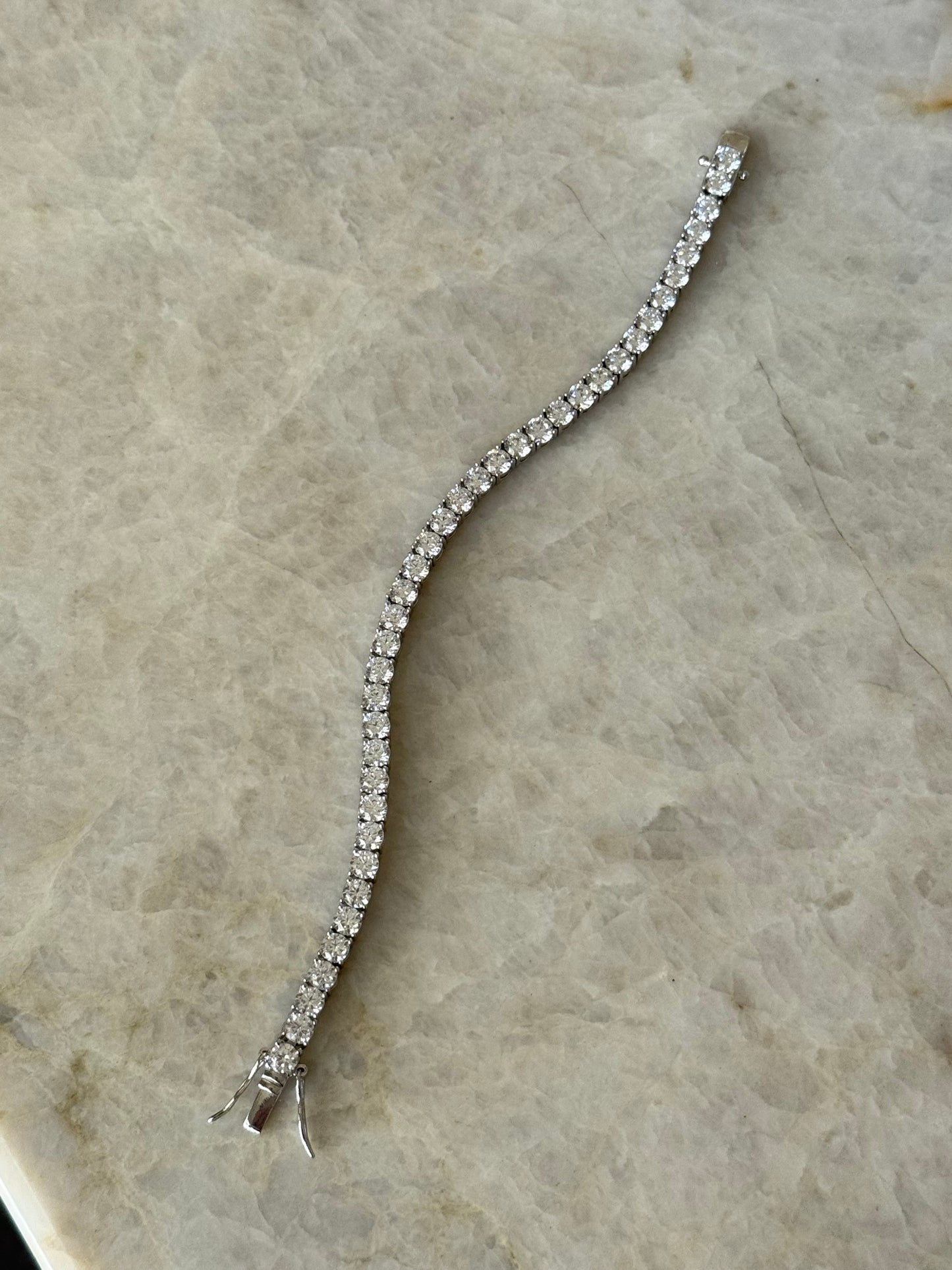 Moissanite Bracelet Sterling Silver