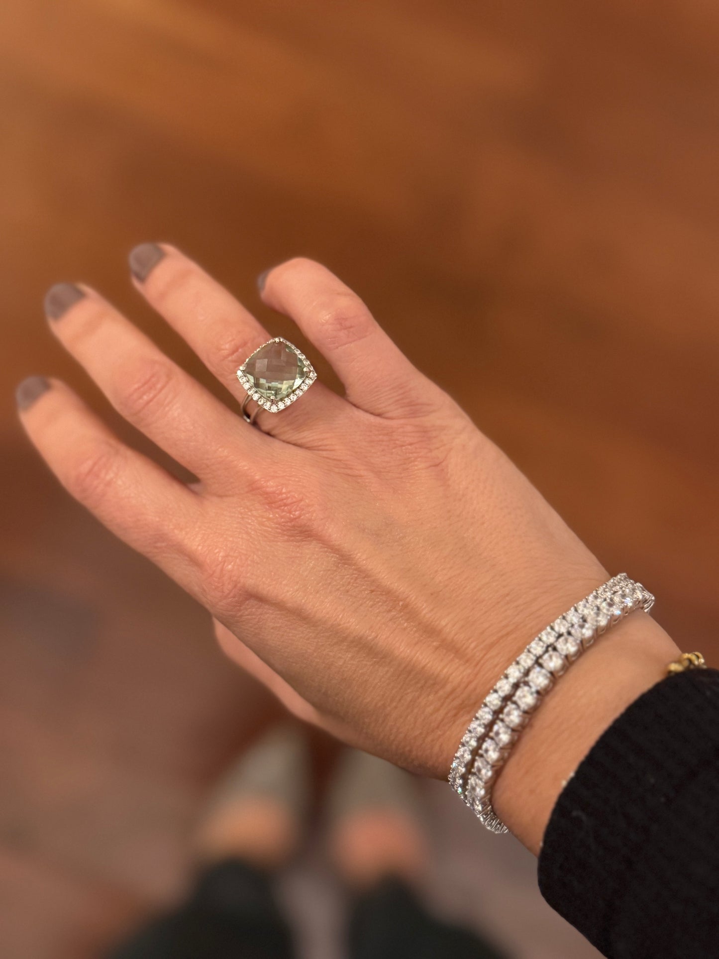 Moissanite Bracelet Sterling Silver