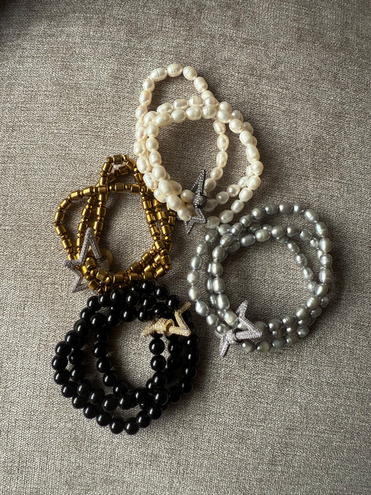 Onyx Star Bracelets Set