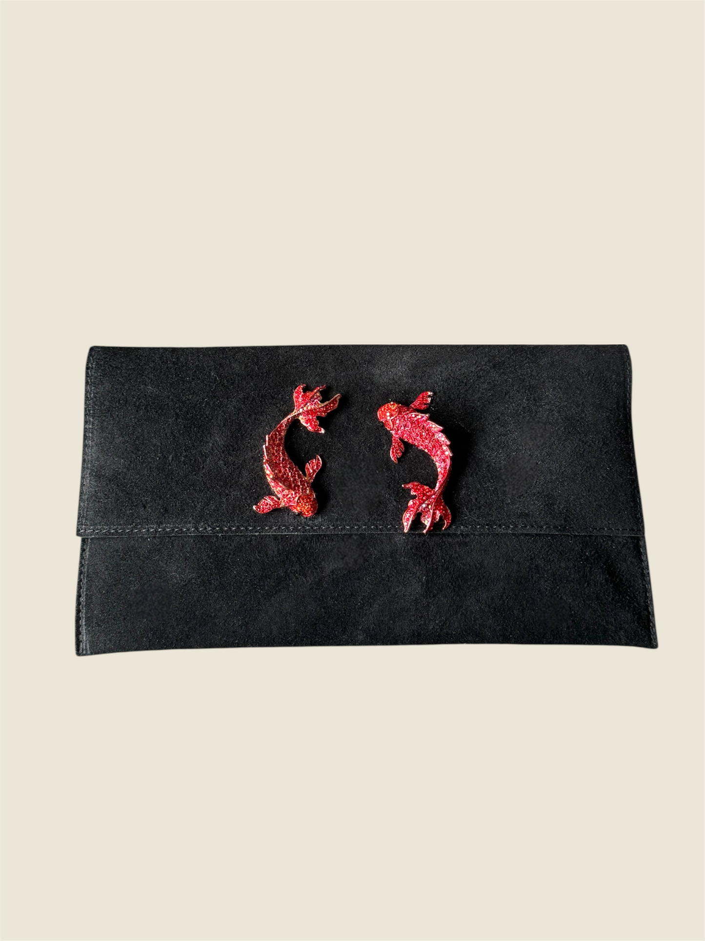 Koi Fish Leather Clutch/Crossbody Bag