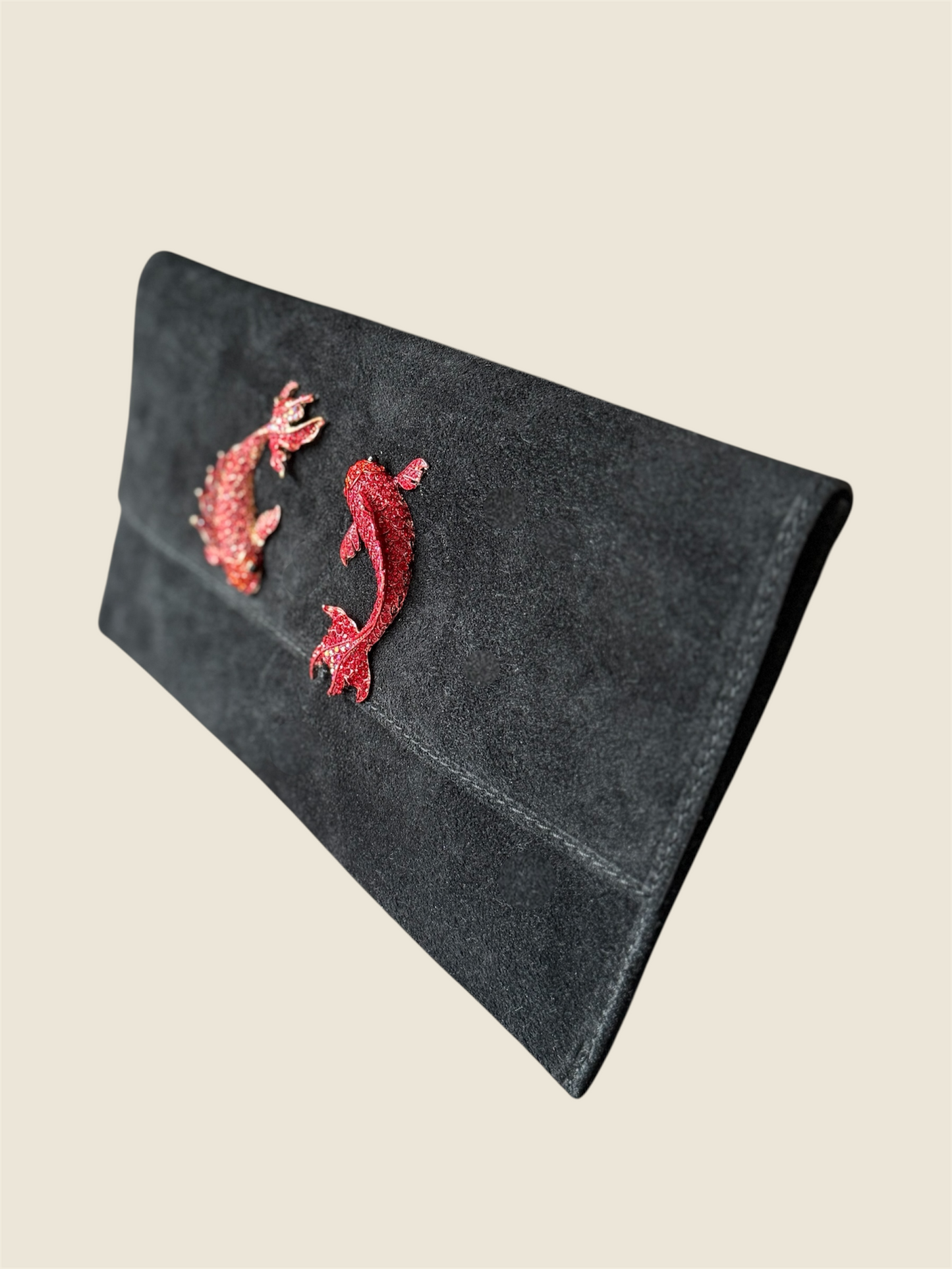 Koi Fish Leather Clutch/Crossbody Bag