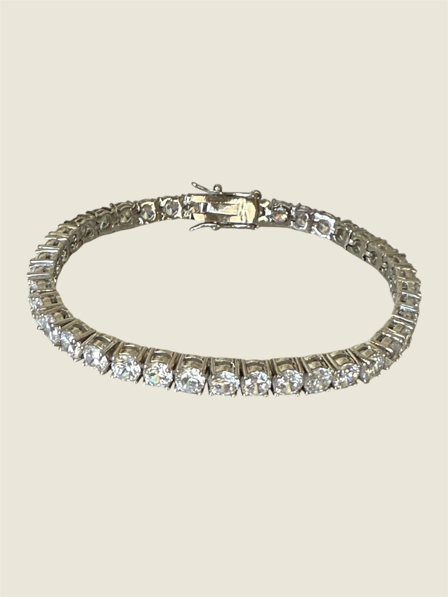 Moissanite Bracelet Sterling Silver