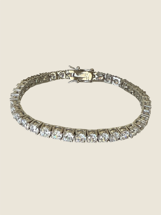 Moissanite Bracelet Sterling Silver