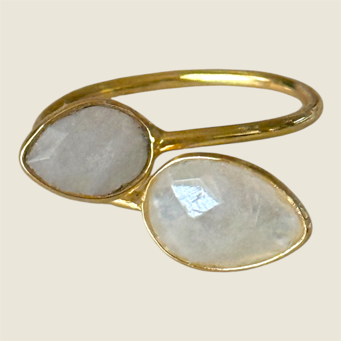 Moonstone Adjustable Ring