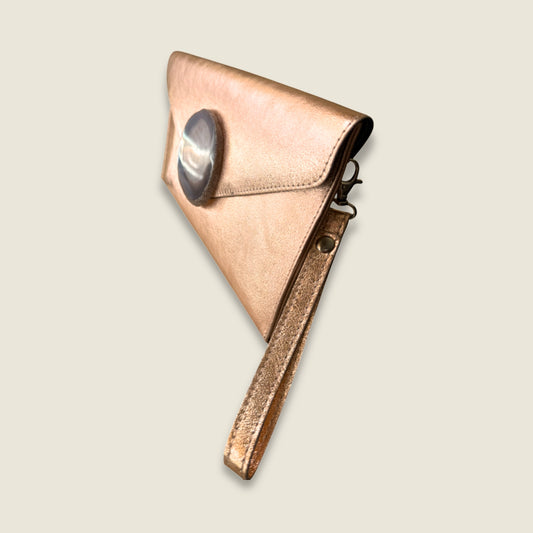 Geode Leather Clutch