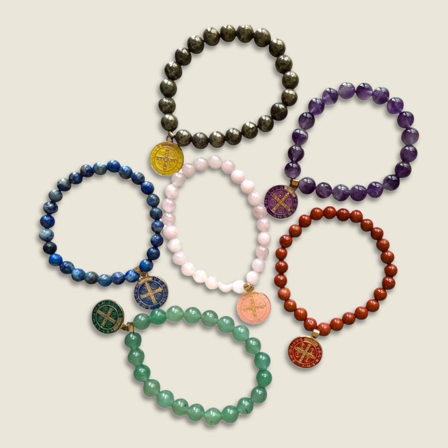 St. Benedict Semiprecious Stones Bracelet