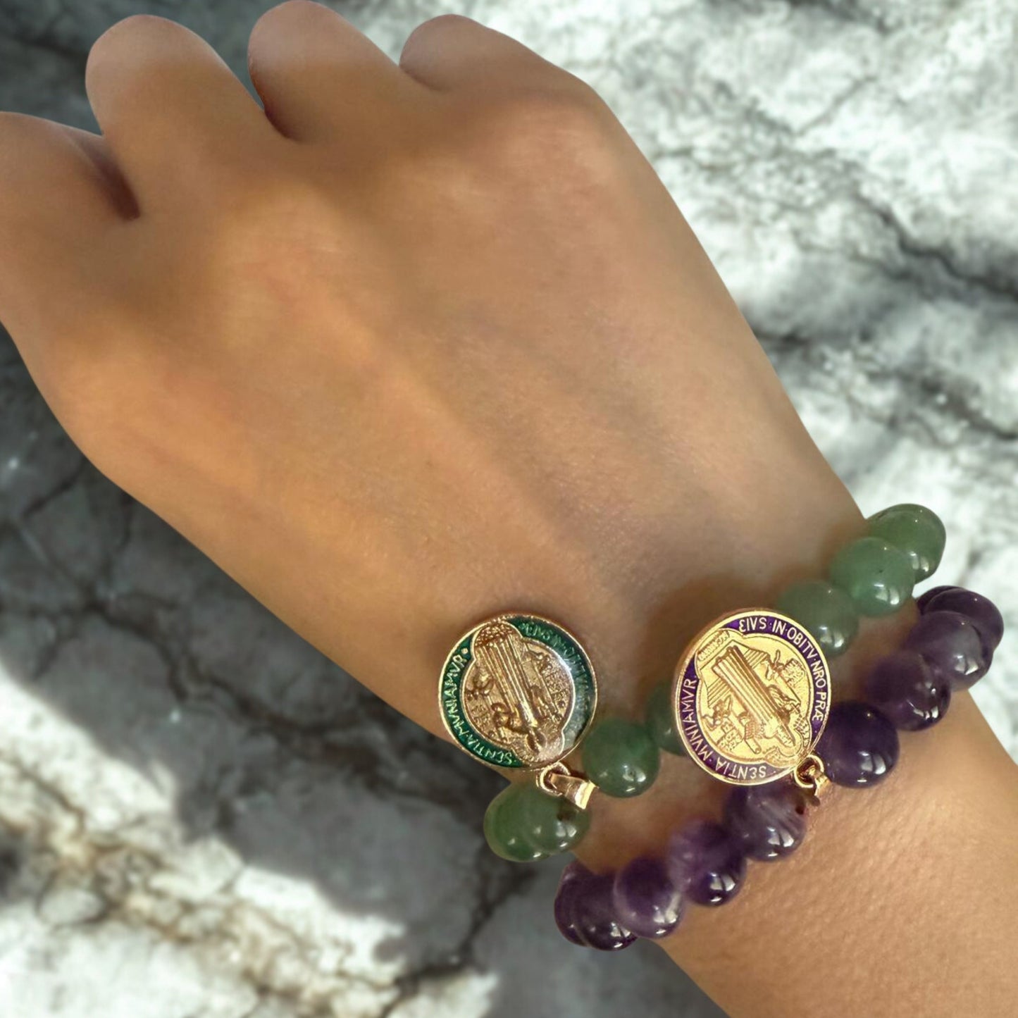 St. Benedict Semiprecious Stones Bracelet